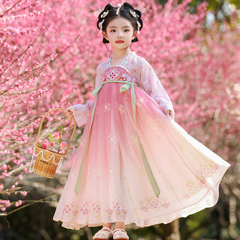 女童汉服超仙秋装中国风儿童古风公主裙2025新款小女孩古装连衣裙