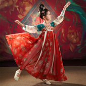 女童汉服春秋季 超仙儿童国风连衣裙 唐装 2026新款 女孩敦煌飞天古装