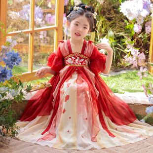 汉服女童2026新款夏季儿童古风仙气公主连衣裙小女孩古装国风裙子