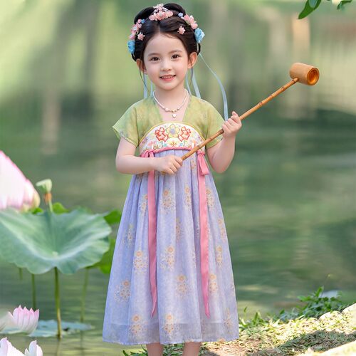 汉服女童2026新款儿童古风仙气公主连衣裙小女孩夏季薄款古装裙子