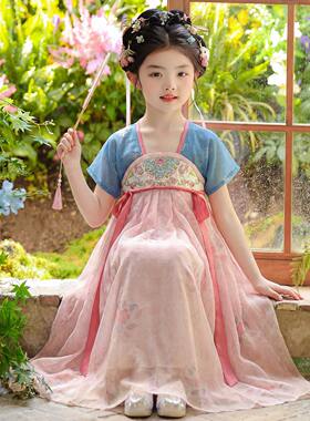 汉服女童夏季薄款2026新款儿童高端仙气国风公主连衣裙小女孩古装