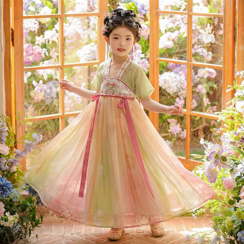 汉服女童2026夏季新款儿童古风仙气薄款公主连衣裙女孩国风公主裙