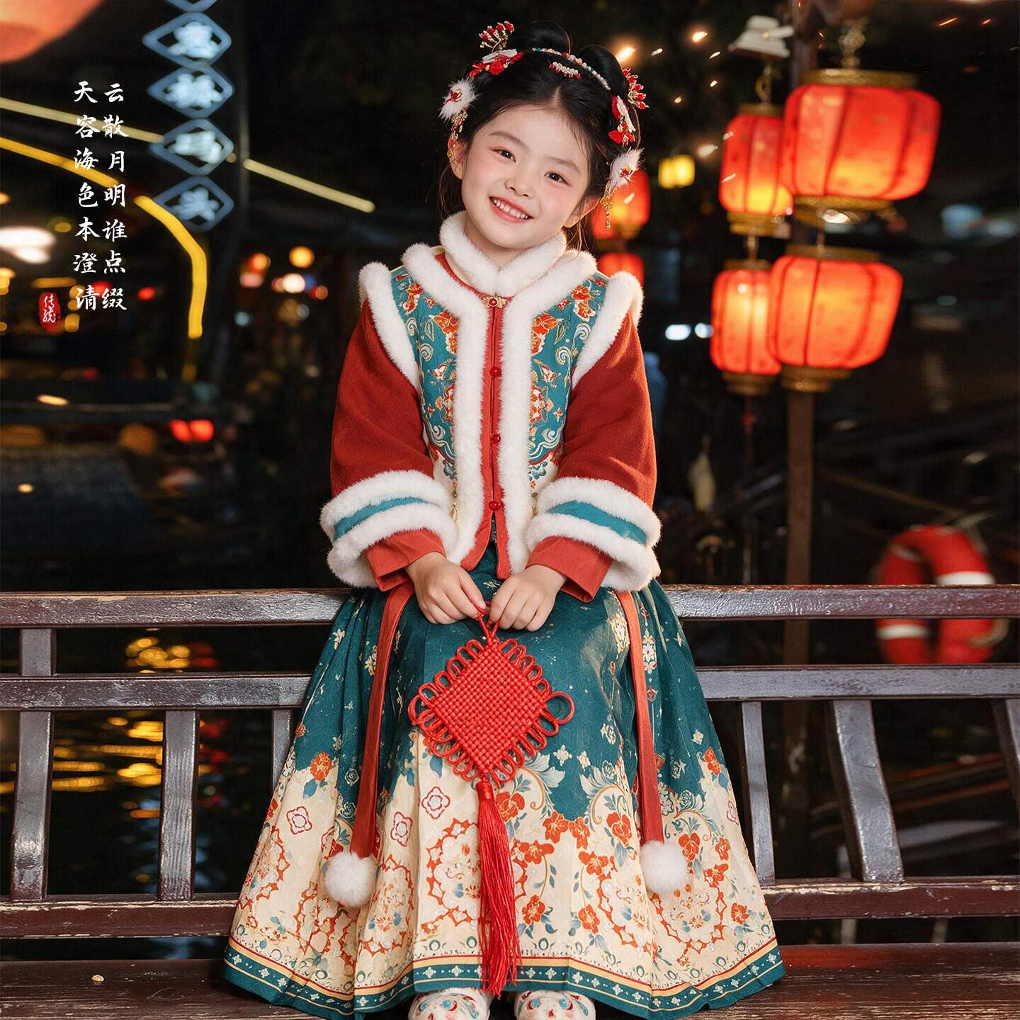女童拜年服2026新款冬装儿童马面裙套装新年唐装女孩加厚冬季汉服