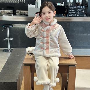 汉服女童冬季2026新款儿童古风唐装国风冬装日常可穿古装中式套装
