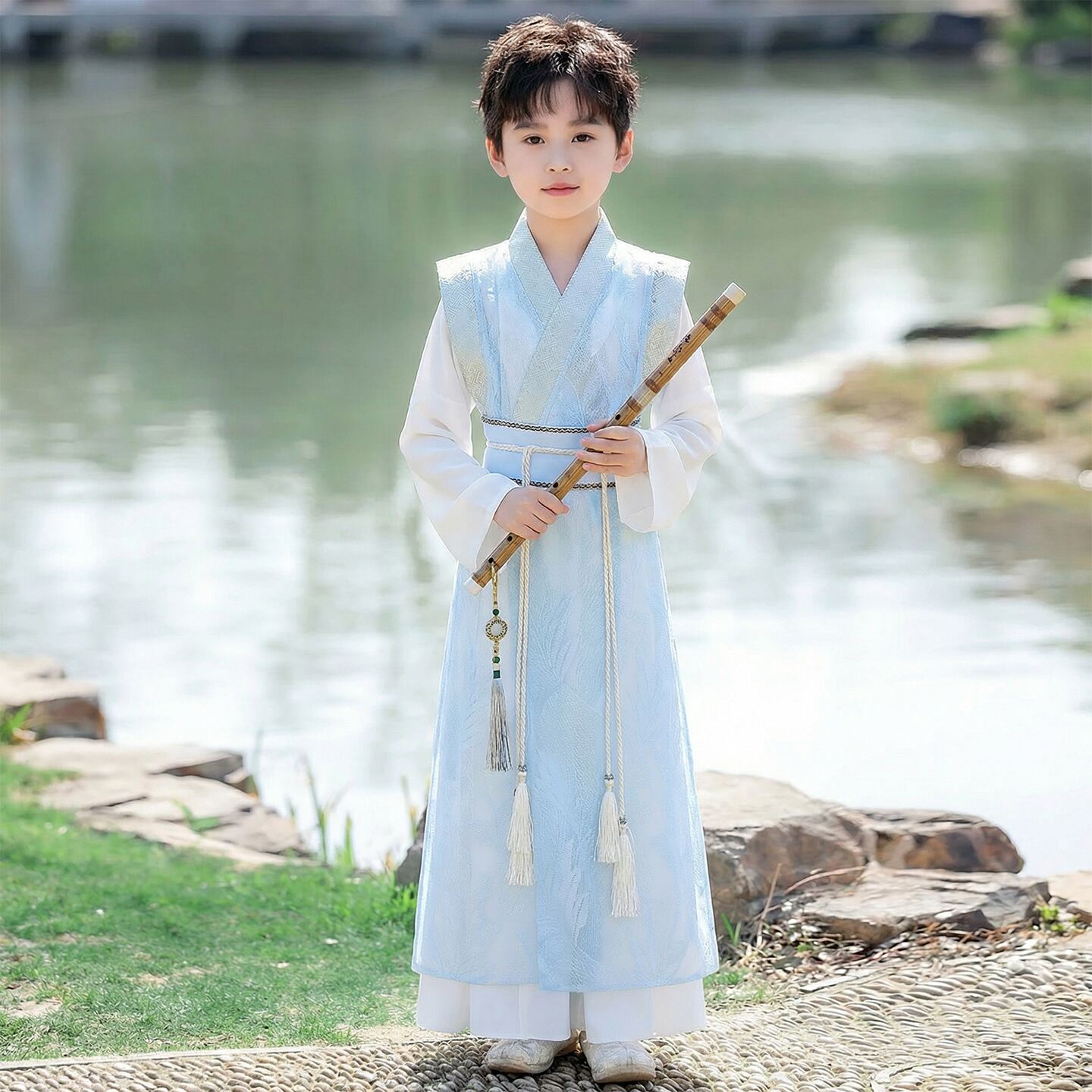 男童新中式汉服2026新款中国风唐装古风帅气公子侠客小少爷演出服
