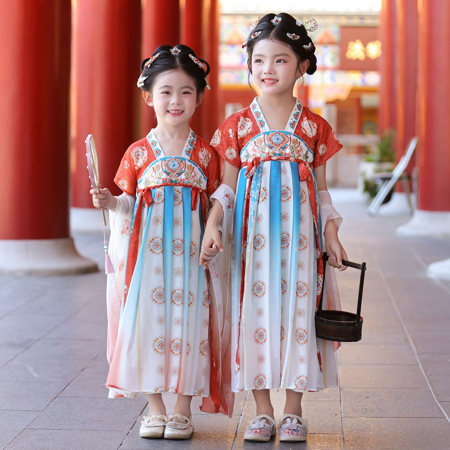 汉服女童2026新款超仙古风连衣裙女孩中国风唐装儿童夏季古装裙子