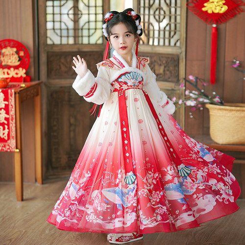 女童汉服秋冬2025新款