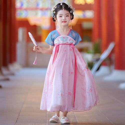 汉服女童2026新款夏季儿童高端仙气国风公主连衣裙小女孩薄款襦裙