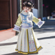 格格服女童冬装 汉服国风满族过年服装 拜年服秋冬加厚儿童古装 冬季