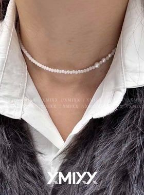 3mm小众天然白蝶贝choker颈链