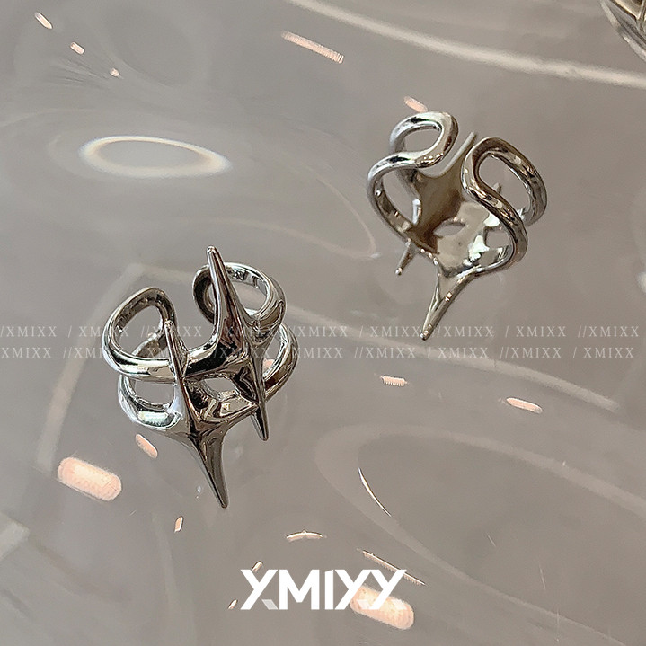XMIXX 原创铜制高亮款潮流男女款Y2K星体戒指小众设计甜酷可调节