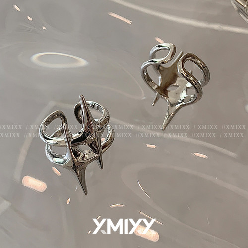 XMIXX 原创铜制高亮款潮流男女款Y2K星体戒指小众设计甜酷可调节