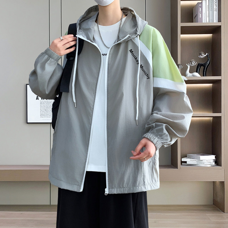 冰丝透气防晒衣青少年夏季薄款外套男2026超火新款防紫外线防晒服