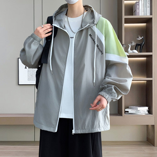 冰丝透气防晒衣青少年夏季薄款外套男2026超火新款防紫外线防晒服