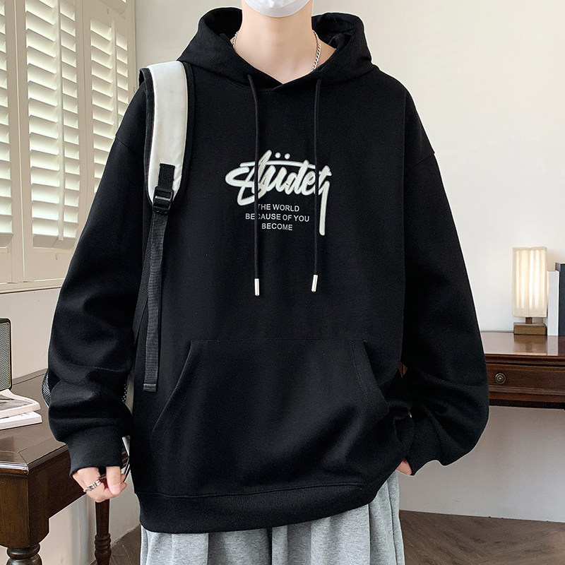 青少年男孩卫衣2025新款春秋季宽松休闲运动外套初中学生套头上衣