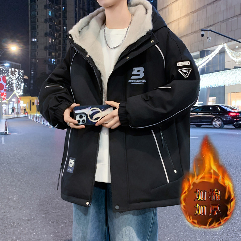 防寒棉袄男生冬季高级感加厚保暖羽绒棉服青少年男装冬装棉衣外套,男装,棉衣,淘宝优惠券,粉丝福利购,淘宝优惠卷