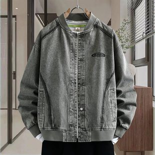 春季男士牛仔外套2026超火新款初中高中学生棒球服帅气青少年夹克