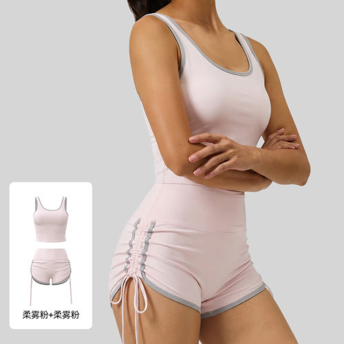 【大牌限时专区三折】lulu瑜伽服运动套装带胸垫高强度支撑健身服