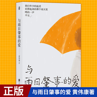 现货正版 与雨日肇事 公司 我们年少 北京联合出版 在撑起来 黄伟康著 哗 一声不见了 爱 温柔 那个雨天里 9787559652478