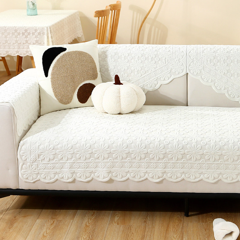 奶油风蕾丝布艺沙发垫防尘防油沙发盖巾盖布客厅酒店沙发套罩新款,居家布艺,沙发垫,淘宝优惠券,粉丝福利购,淘宝优惠卷