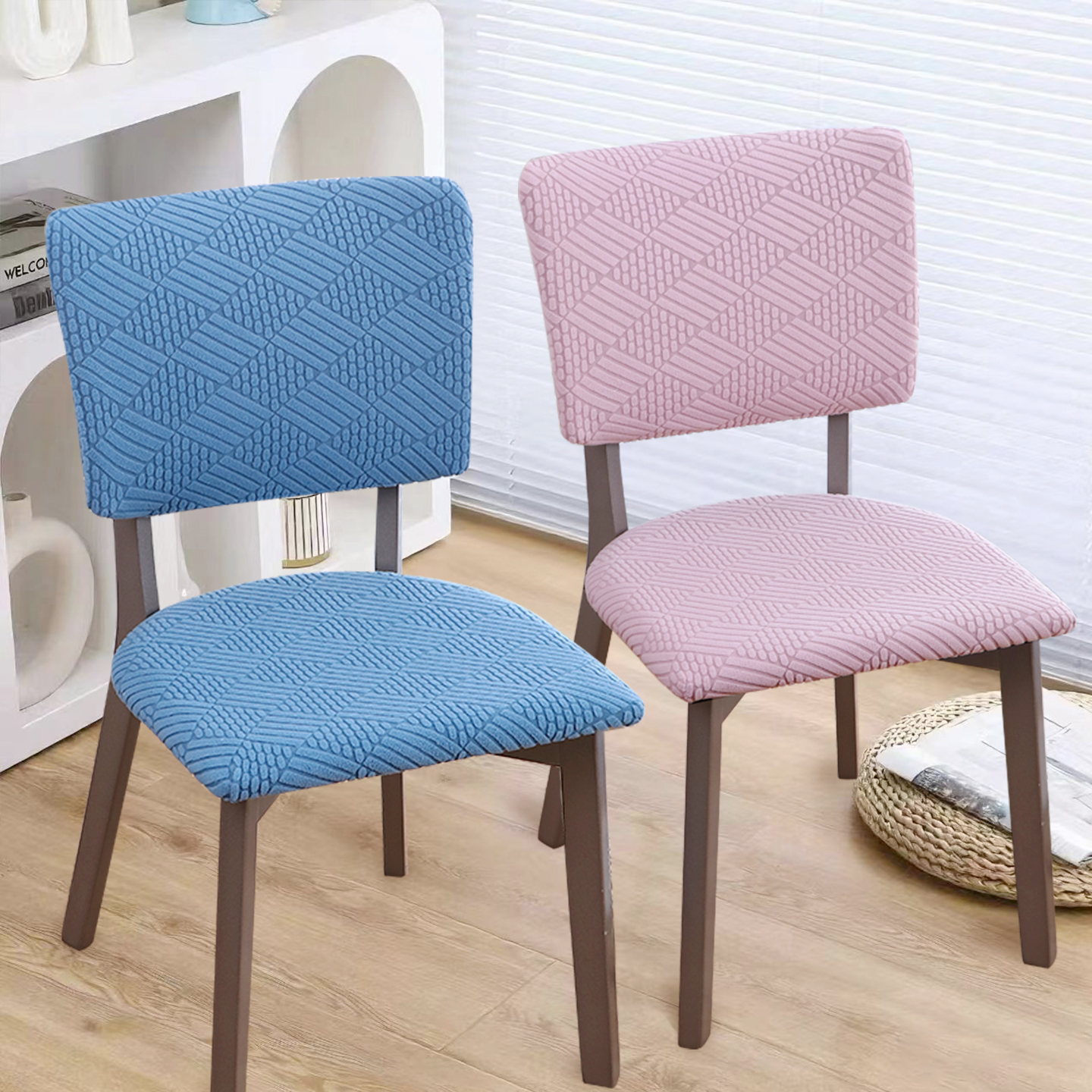 弹力全包方形靠背椅子套罩防尘罩四季通用家用餐椅套罩椅子套罩