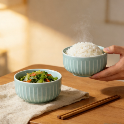 陶瓷4英寸加厚青瓷饭碗