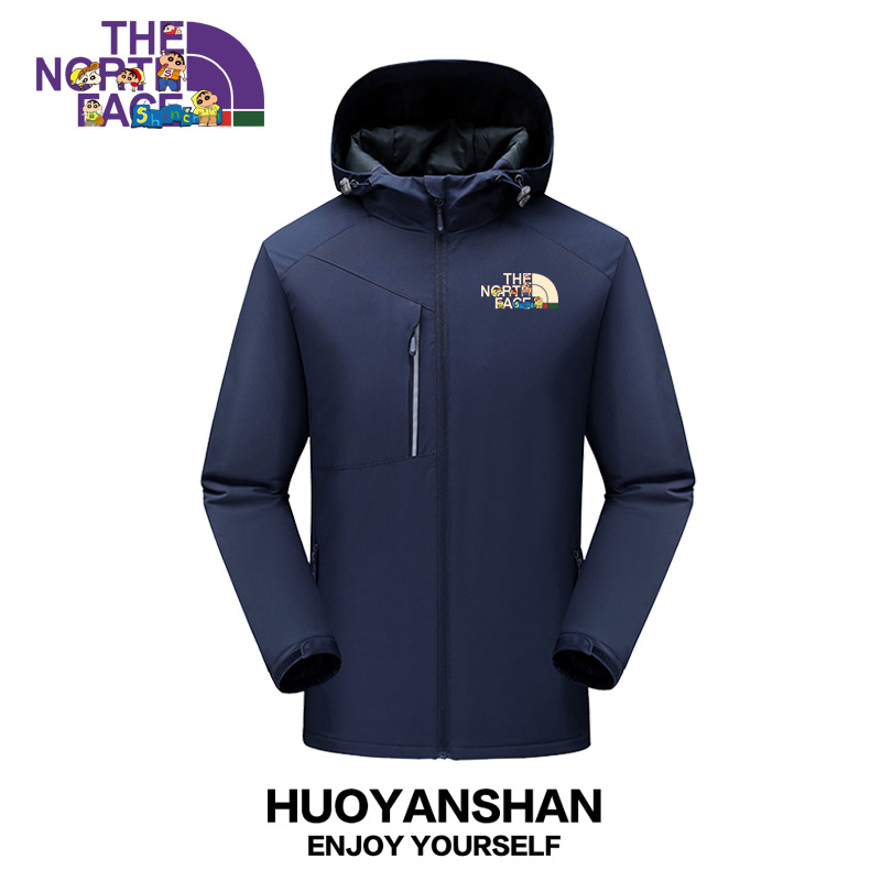 蜡笔小新冲锋衣防风情侣夹克加绒