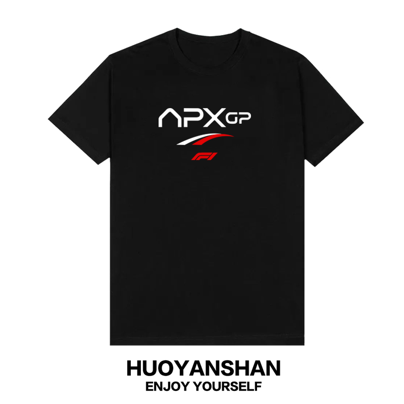 APXGP车队T恤男女联名一级方程式赛车短袖纯棉宽松跑车半截袖潮牌