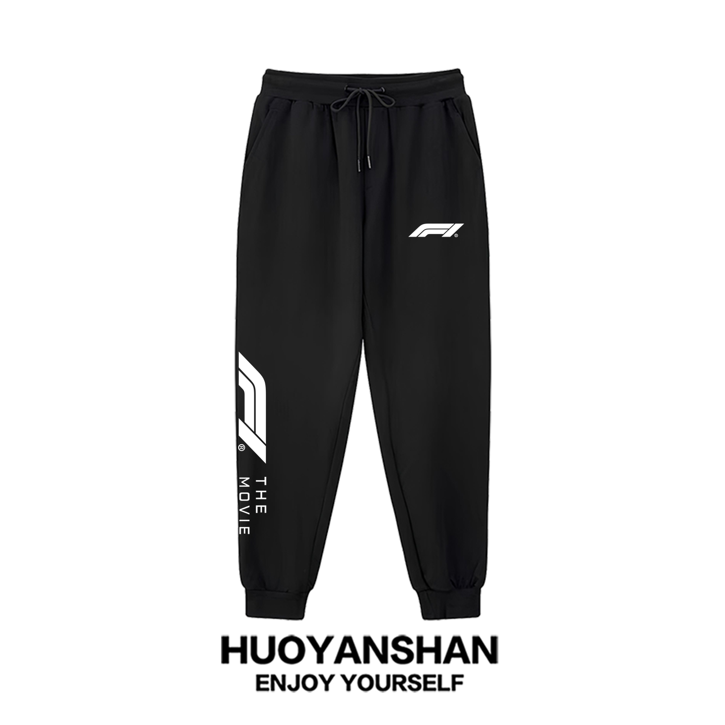 F1大电影束脚卫裤男女APXGP车队赛车运动休闲裤秋冬加绒抽绳长裤