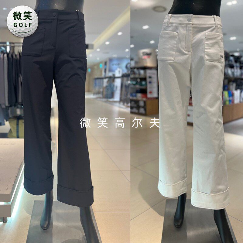 2025春韩国代购MASTER PG卷边时尚高尔夫球服女士直筒休闲裤GOLF