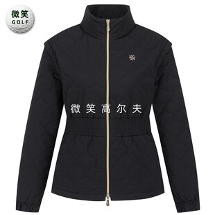 2025冬新品韩国代购ST ANDREWS高尔夫女高领收腰夹棉运动棉服外套