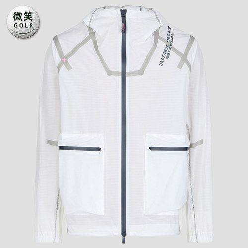 高尔夫男士连帽轻质运动防水雨衣