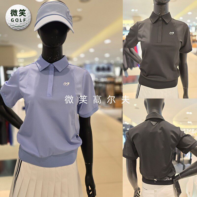 2025夏新款韩国代购MASTER PG运动透气高尔夫球服女士短袖T恤GOLF