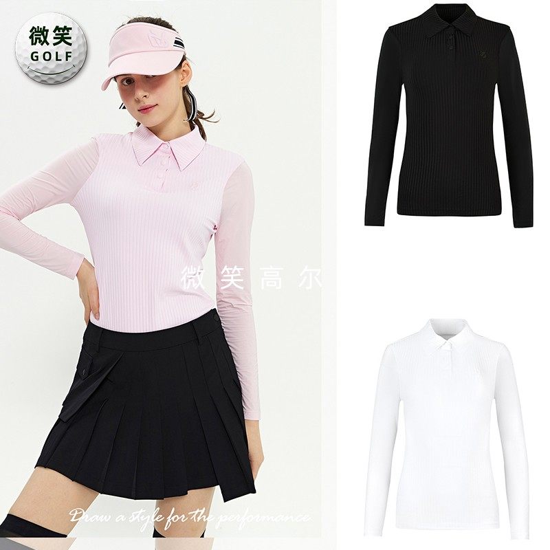 特价2025夏新款韩国代购时尚冷感袖子高尔夫球服女士长袖T恤GOLF