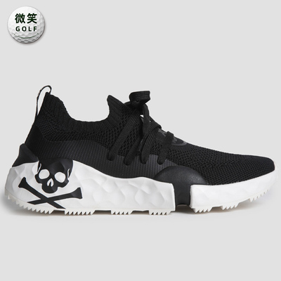 高尔夫男系带防滑网面透气运动鞋