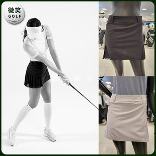 PG2022夏款 高尔夫球服褶边纯色MASTER 韩国代购 女士半身短裙GOLF