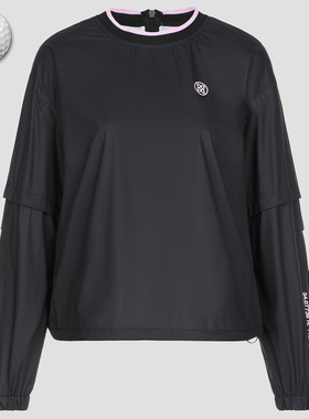 2025夏新品韩国代购GFOR*高尔夫女圆领轻质防水运动套头夹克雨衣