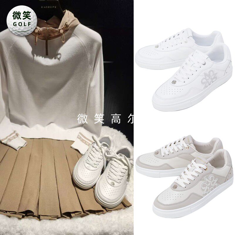 女高尔夫球鞋系带防滑透气运动鞋