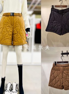 2025冬新款韩国代购CASTELBAJAC配色显瘦高尔夫球服女士夹棉短裤