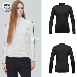 特价2025秋季新款韩国代购LYNX半高领线条高尔夫服装女士长袖T恤
