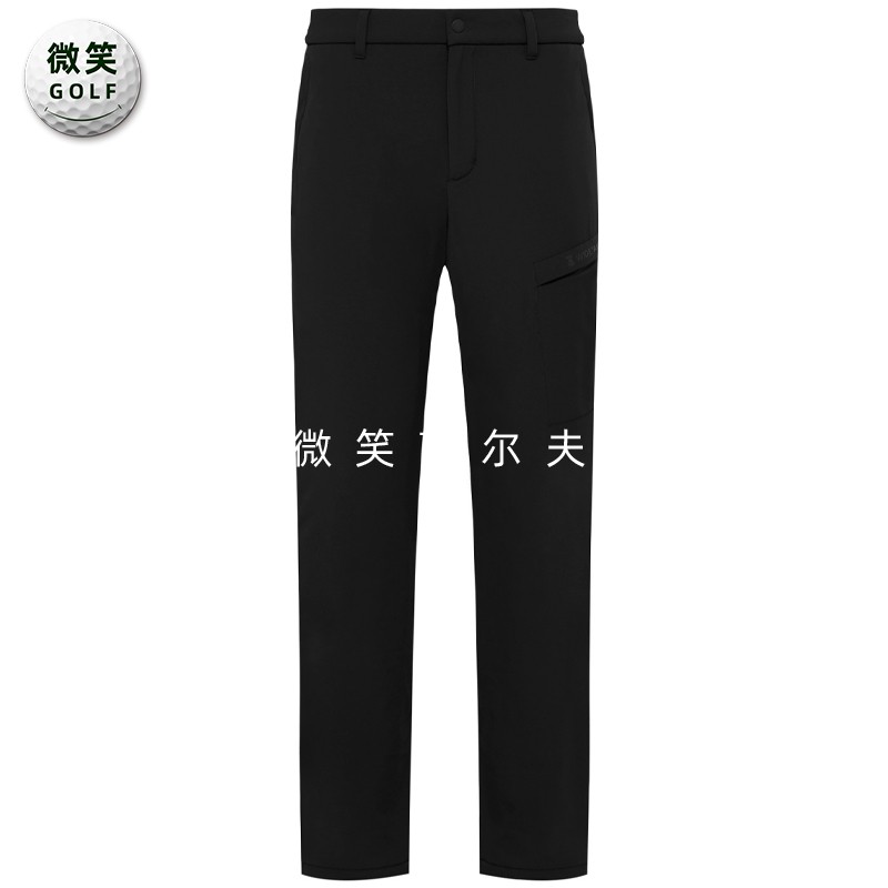 高尔夫男松紧腰保暖羽绒长裤棉裤