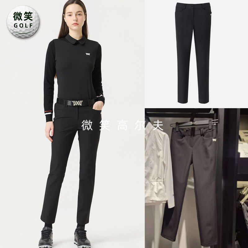 2025春季新品韩国代购PX*高尔夫球裤女士弹力修身百搭运动长裤