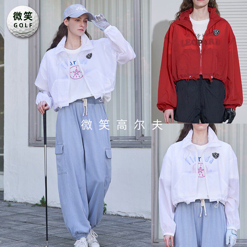 特价2026夏新款韩国代购轻薄透气高尔夫球服女士短款防晒衣夹克