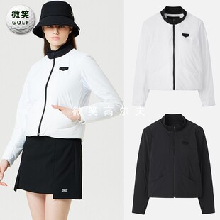 2024冬新品韩国代购PX*高尔夫女士立领短款保暖运动夹克外套上衣