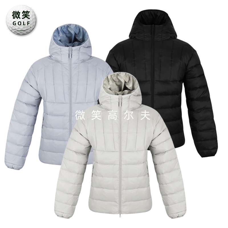 特价2025冬季新款韩国代购轻薄保暖高尔夫球服女士连帽羽绒服外套