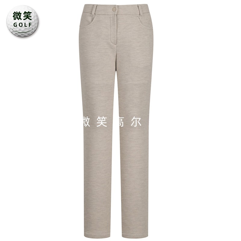 高尔夫女松紧腰加绒加厚运动长裤