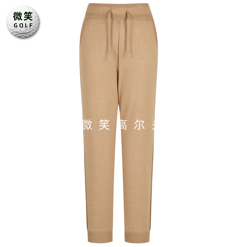 2025冬新品韩国代购PING高尔夫球裤女士松紧腰收腿抓绒运动长裤