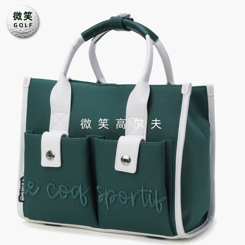 2025春新品韩国代购LECOQ*高尔夫球包女士口袋运动收纳手提包挎包