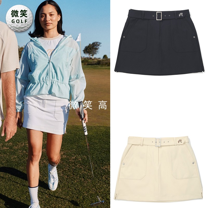 2026夏新款韩国代购MALBONH型腰带高尔夫服装女士简约半身裙短裙