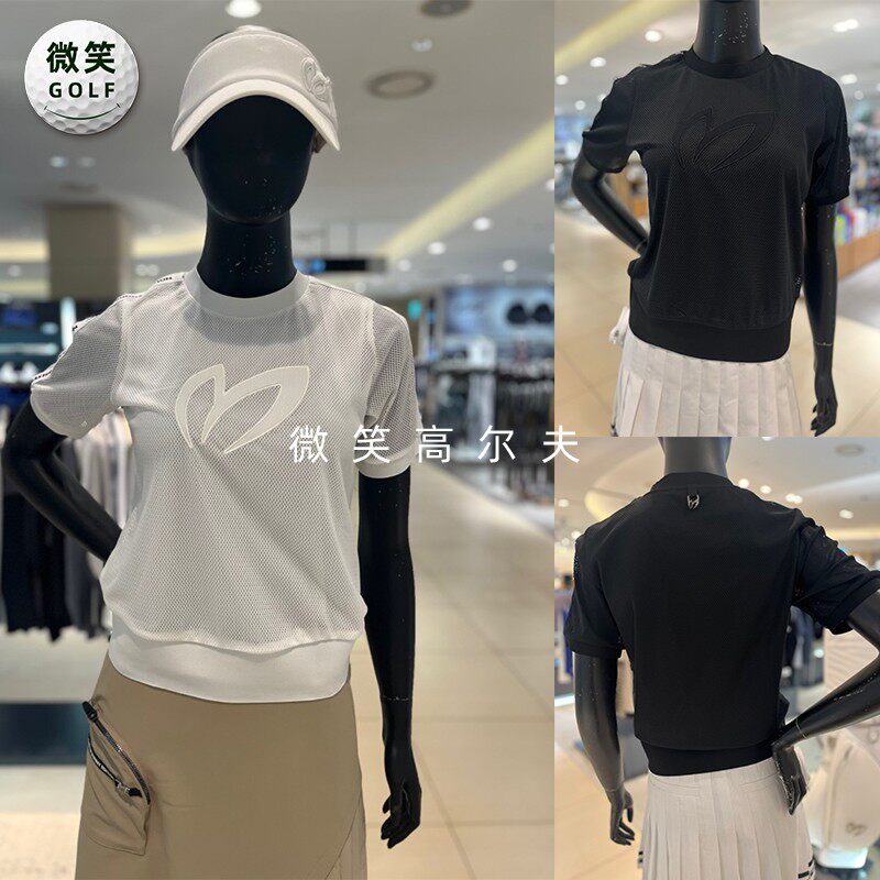 2025夏新款韩国代购MASTER PG网眼镂空高尔夫球服女士短袖T恤GOLF
